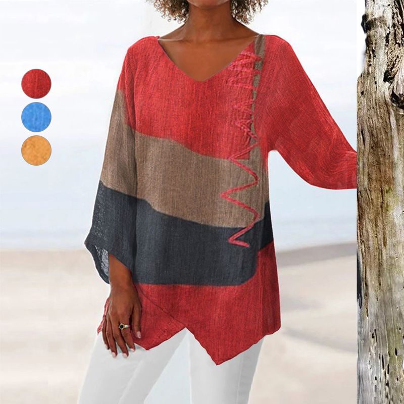 Elayne™ - Top met kleurrijke print voor vrouwen