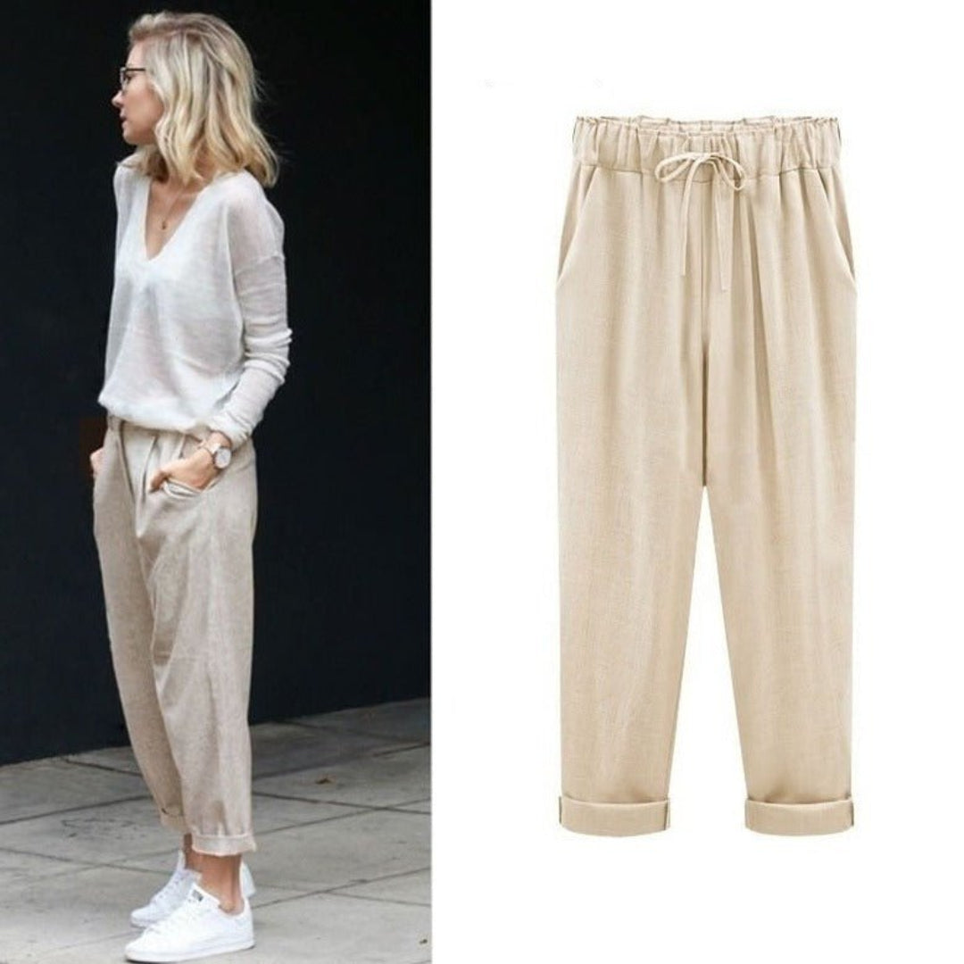 Summer™ - Zomerbroek voor dames - casual stijl met trekkoord